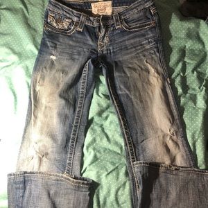 26 R BIG STAR jeans Button pockets flare